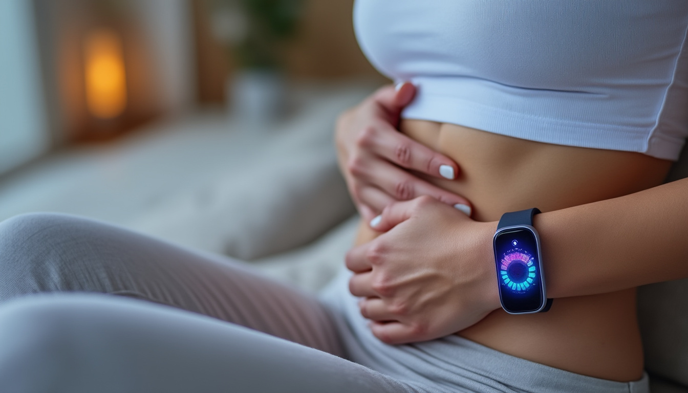 découvrez notre bracelet innovant conçu pour apaiser naturellement les douleurs abdominales, offrant confort et bien-être au quotidien.